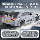 Carrinho Controle Remoto Drift Bateria Recarregavel 4x4 Nissan Gtr