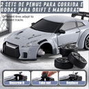 Carrinho Controle Remoto Drift Bateria Recarregavel 4x4 Nissan Gtr